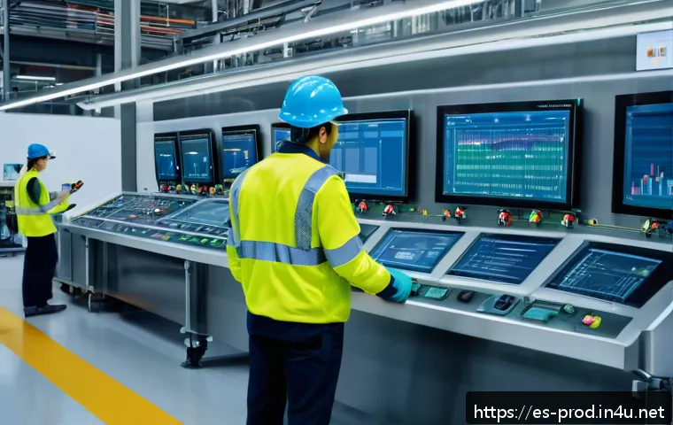 생산관리 실무에서 활용하는 체크리스트 - A modern manufacturing plant interior showing a diverse team of factory workers wearing safety unifo...